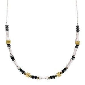 Silpada On The Horizon Sterling Silver Agate Brass Necklace 18” - 20”